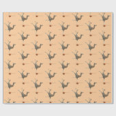 Funny Giraffe balanceren op Basketball Cadeaupapier (Vlak)