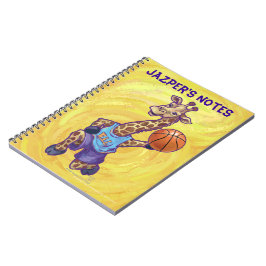 Funny Giraffe Basketball Player Notitieboek