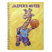 Funny Giraffe Basketball Player Notitieboek (Voorkant)