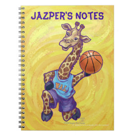 Funny Giraffe Basketball Player Notitieboek