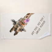Funny Giraffe Beach Towel Strandlaken (Voorkant)