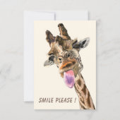 Funny Giraffe Birthday Card (Achterkant)
