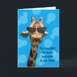 Funny Giraffe Birthday Card Kaart<br><div class="desc">Funny giraffe-verjaardagskaart die aanpasbaar is met je persoonlijke bericht.</div>