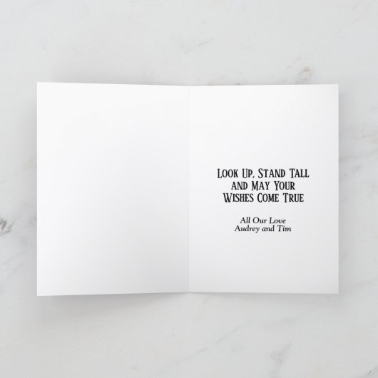 Funny Giraffe Birthday Kaart (Binnen)