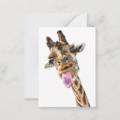Funny Giraffe Birthday Kaart Notitiekaartje (Achterkant)