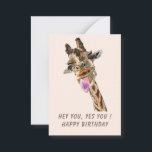 Funny Giraffe Birthday Kaart Notitiekaartje<br><div class="desc">Grappige verjaardagskaarten met Giraffe Tongue Out en Speelse Wink Cartoon Tekenen Giraffes Smile Text - - of Kies / Voeg Uw Unieke Tekst / Lettertype / Kleur - Maak Uw Speciale Kaart - Formaat wijzigen en verplaatsen of verwijderen en elementen / afbeelding toevoegen met Customization tool ! Lettertypen / grootte...</div>