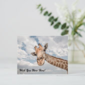 Funny Giraffe Briefkaart (Staand voorkant)