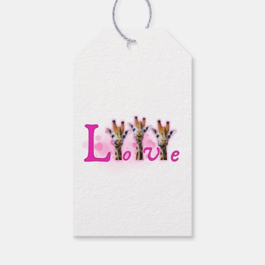 Funny Giraffe Cadeaulabel (Achterkant)