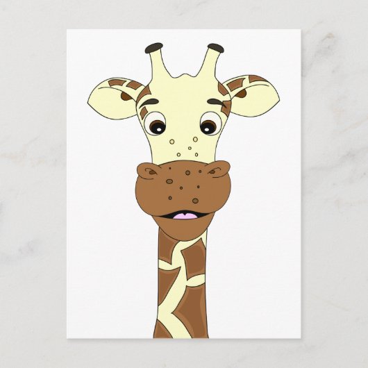 Funny giraffe cartoon kinder briefkaart (Voorkant)