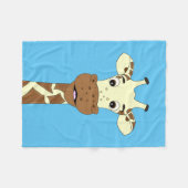 Funny giraffe cartoon kinder fleece deken (Voorkant (Horizontaal))
