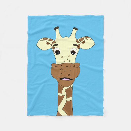Funny giraffe cartoon kinder fleece deken (Voorkant)