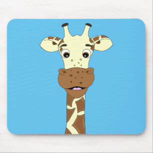 Funny giraffe cartoon kinder muismat