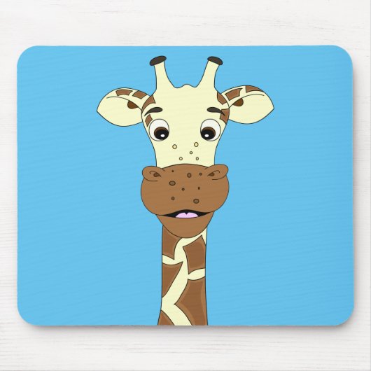 Funny giraffe cartoon kinder muismat (Voorkant)