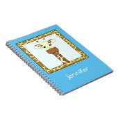 Funny giraffe cartoon kinder notitieboek (Rechterzijde)