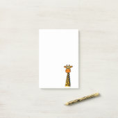 Funny Giraffe Cartoon Post-it® Notes (Op bureau)