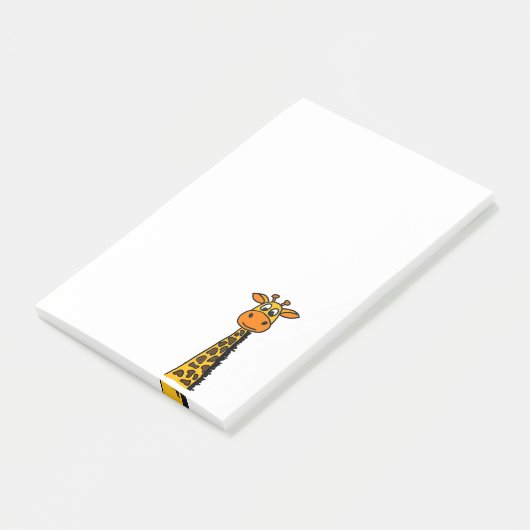 Funny Giraffe Cartoon Post-it® Notes (Schuin)