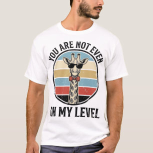 Funny Giraffe Citaat Vintage Gravure T-Shirt Desi