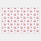 Funny Giraffe Collectie - Roze Inpakpapier Vel (Voorkant 3)