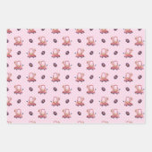 Funny Giraffe Collectie - Roze Inpakpapier Vel (Voorkant 2)