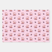 Funny Giraffe Collectie - Roze Inpakpapier Vel (Voorkant)