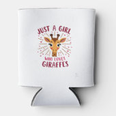 Funny Giraffe Design For Women Girls Safari Giraff Blikjeskoeler (Voorkant)