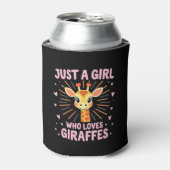 Funny Giraffe Design For Women Girls Safari Giraff Blikjeskoeler (Blikje Voorkant)