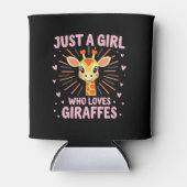 Funny Giraffe Design For Women Girls Safari Giraff Blikjeskoeler (Voorkant)