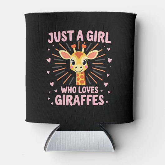 Funny Giraffe Design For Women Girls Safari Giraff Blikjeskoeler (Voorkant)