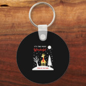 Funny Giraffe Design For Women Girls Safari Giraff Sleutelhanger (Voorkant)