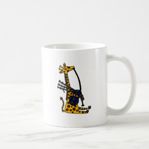 Funny Giraffe die Bagpipes speelt Kunst Koffiemok