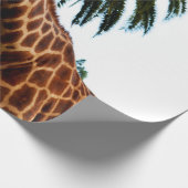 Funny Giraffe die een frambozen geeft, Cadeaupapier (Hoek)