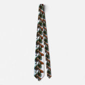 Funny Giraffe die een frambozen geeft, Stropdas (Voorkant)