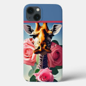 Funny Giraffe en Rozen Surreal Case-Mate iPhone Case (Achterkant)