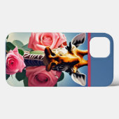 Funny Giraffe en Rozen Surreal Case-Mate iPhone Case (Achterkant (horizontaal))