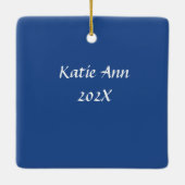 Funny Giraffe en Rozen Surreal-gepersonaliseerd Keramisch Ornament (Achterkant)