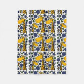 Funny Giraffe Family Abstracte Art Fleece Blanket (Voorkant)