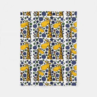Funny Giraffe Family Abstracte Art Fleece Blanket