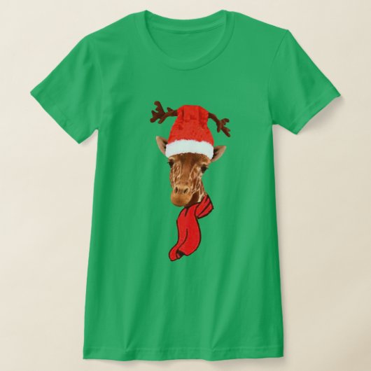 Funny Giraffe Feestdagen kerstT-shirt design T-shirt (Laagn)