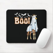 Funny Giraffe Ghost Boo Shirt Cute Animal Hallowee Muismat (Met muis)
