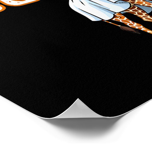 Funny Giraffe Ghost Boo Shirt Cute Animal Hallowee Poster (Hoek)