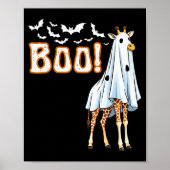 Funny Giraffe Ghost Boo Shirt Cute Animal Hallowee Poster (Voorkant)