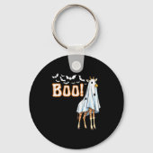 Funny Giraffe Ghost Boo Shirt Cute Animal Hallowee Sleutelhanger (Voorkant)