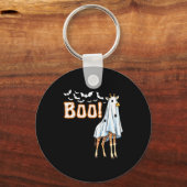 Funny Giraffe Ghost Boo Shirt Cute Animal Hallowee Sleutelhanger (Voorkant)