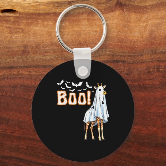 Funny Giraffe Ghost Boo Shirt Cute Animal Hallowee Sleutelhanger (Voorkant)