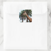 Funny Giraffe Giving A Raspberry Birthday Sickers Vierkante Sticker (Tas)