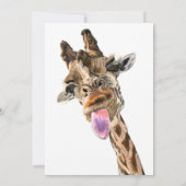 Funny Giraffe Happy Birthday Kaart - Smile (Achterkant)