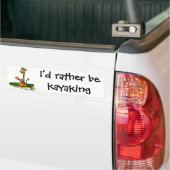 Funny Giraffe in Kayak Bumpersticker (Op Truck)