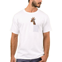 Funny Giraffe in mijn T-shirt met zakje