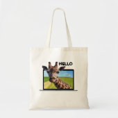 Funny Giraffe in notebook 3D foto van grafische il Tote Bag (Voorkant)