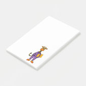 Funny Giraffe in Pajamas met Pillow Cartoon Post-it® Notes (Schuin)